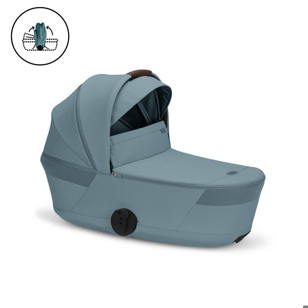 Cybex® Otroški voziček z zložljivo košaro 2v1 Balios S Lux Stormy Blue (Taupe Frame)