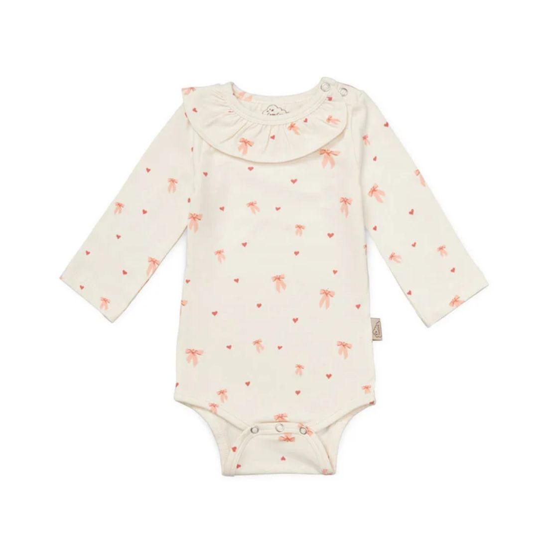 CamCam® Body z dolgimi rokavi GOTS Holly Bows