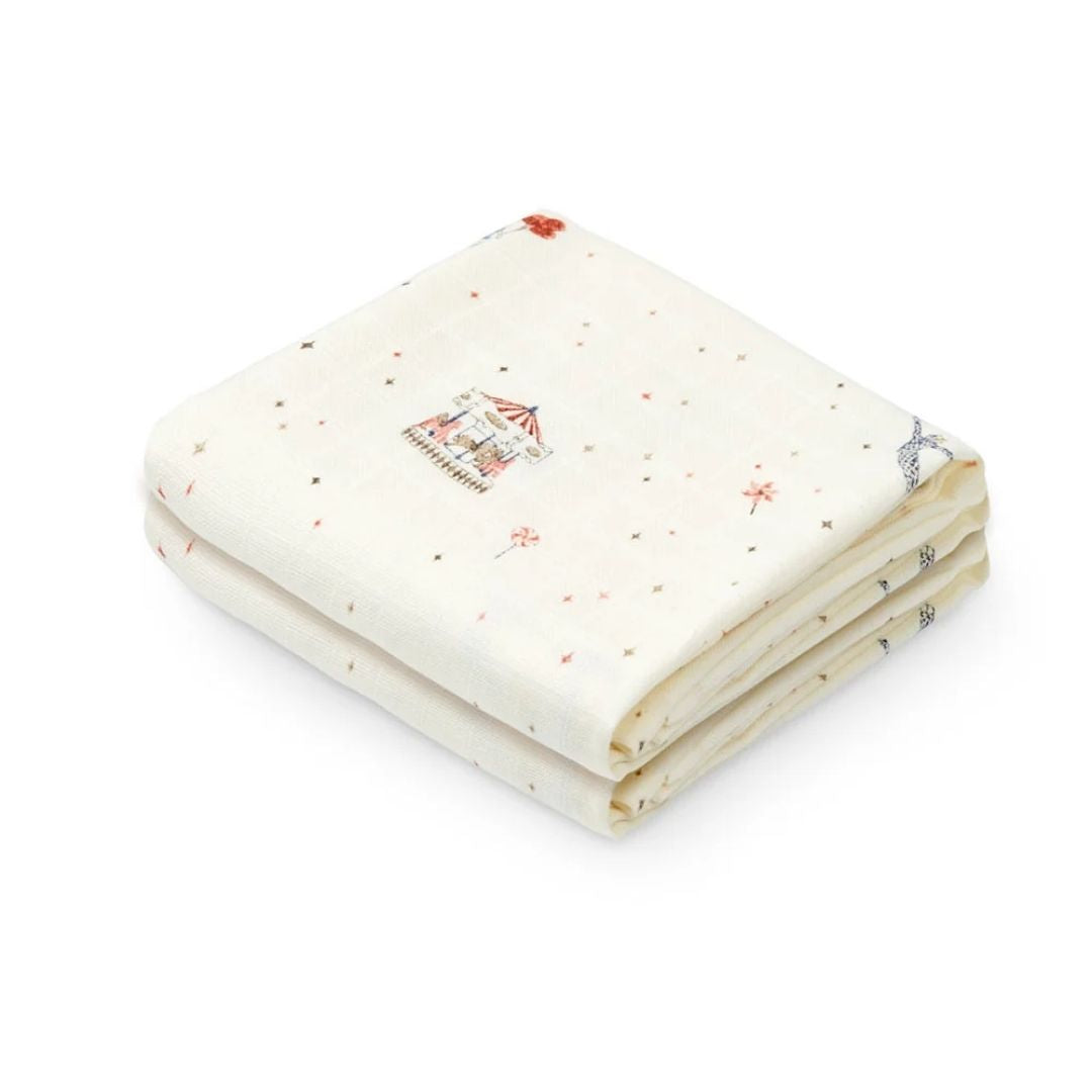 CamCam® Komplet 2 tetra pleničk 70x70 GOTS Carousel