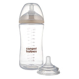 Canpol babies® Anti-colic steklenička z dvopodročnim cucljem Natural Shape 260ml