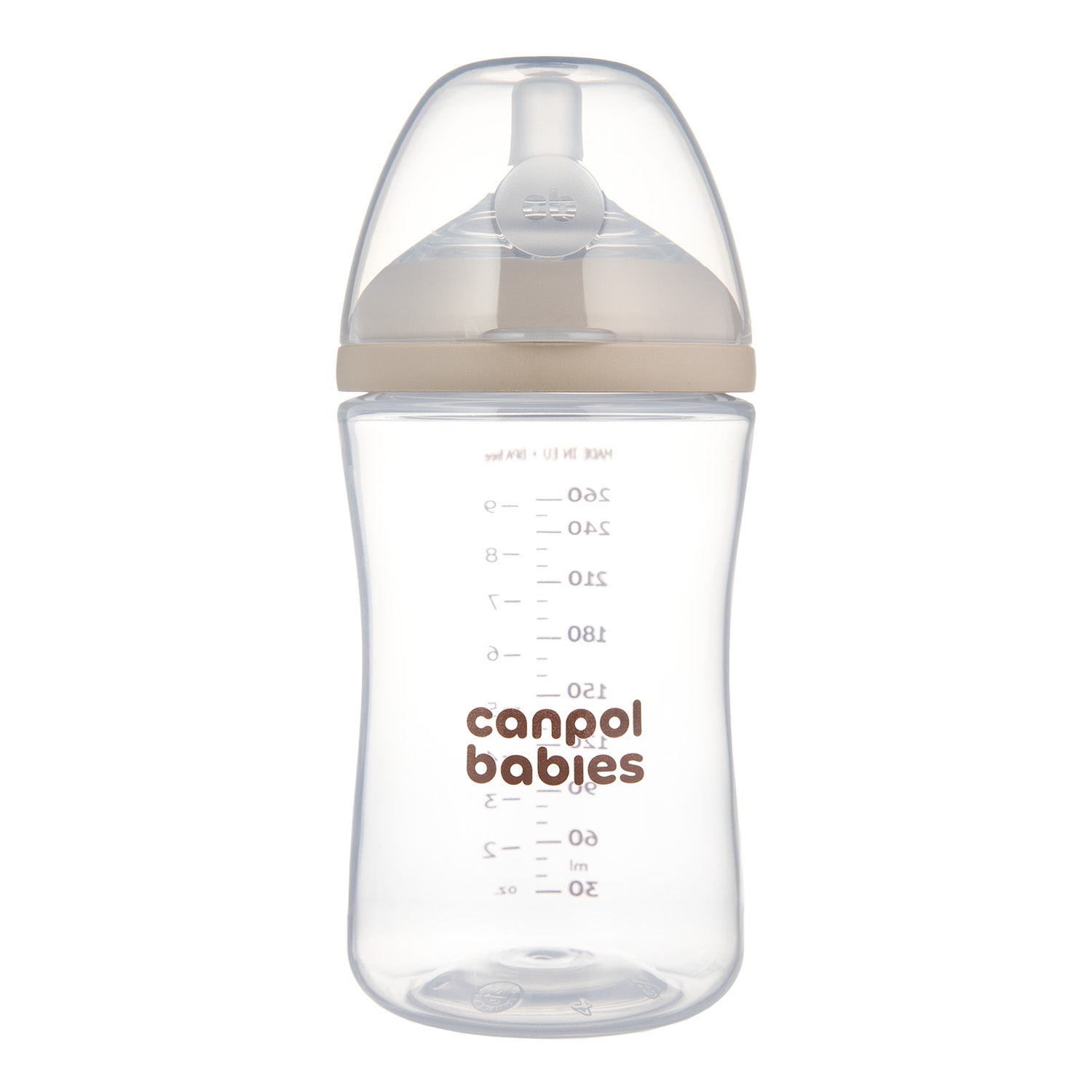 Canpol babies® Anti-colic steklenička z dvopodročnim cucljem Natural Shape 260ml