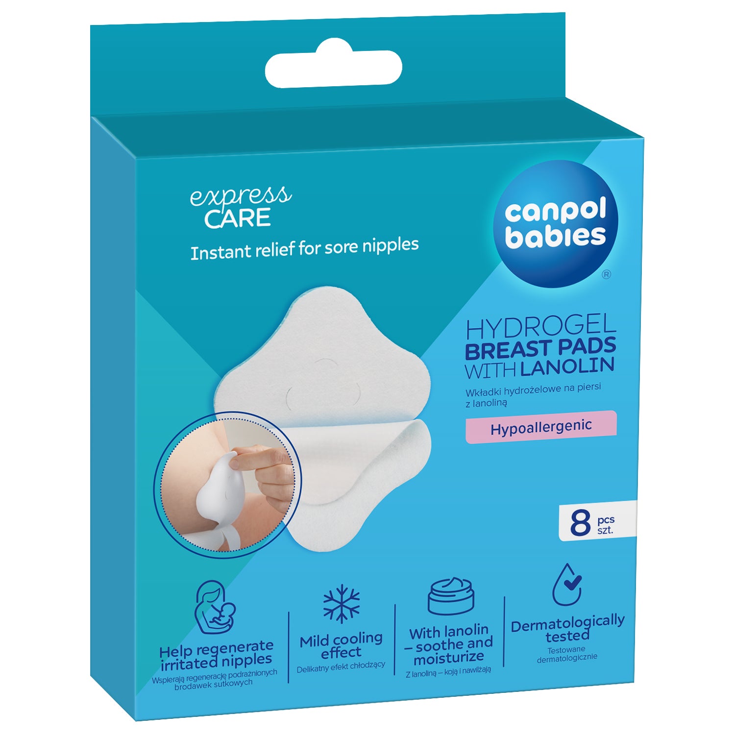 Canpol babies® Hidrogelne blazinice za dojenje z lanolinom 8 kos