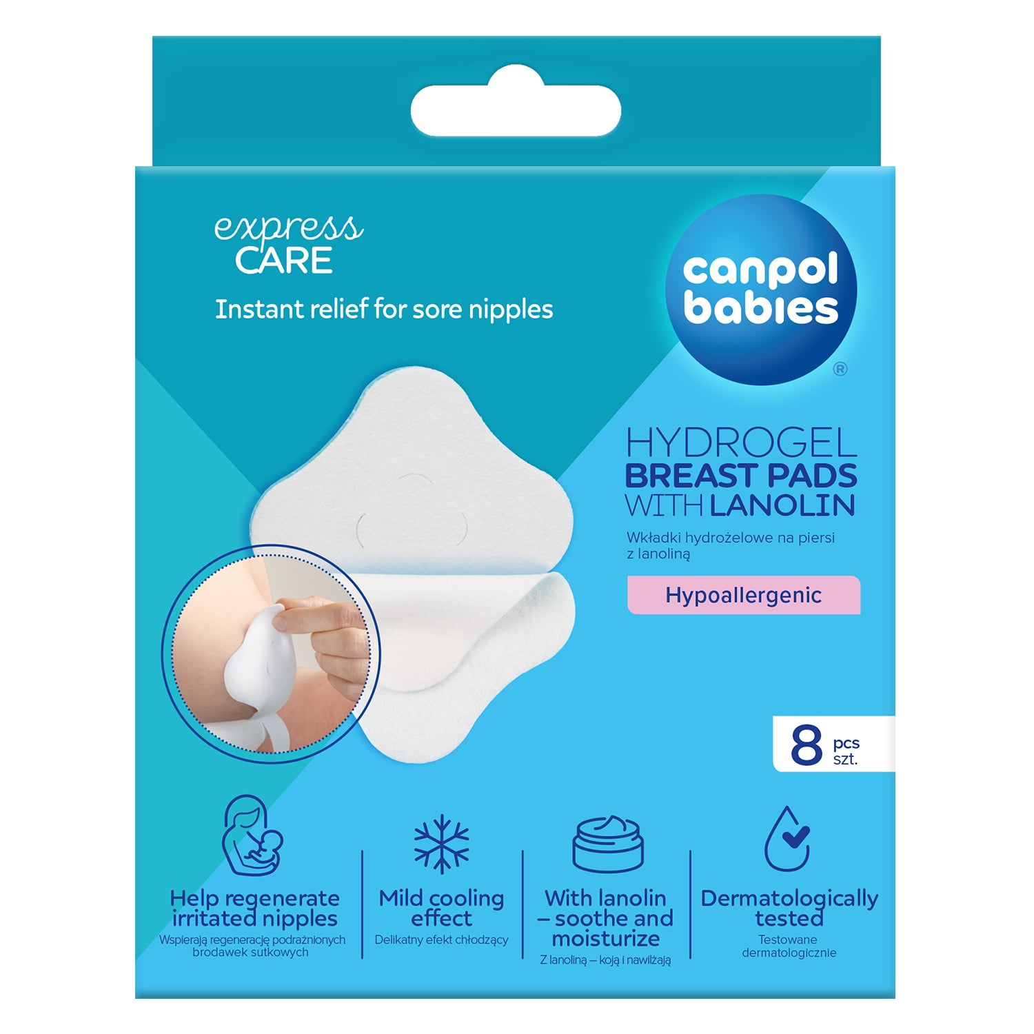 Canpol babies® Hidrogelne blazinice za dojenje z lanolinom 8 kos