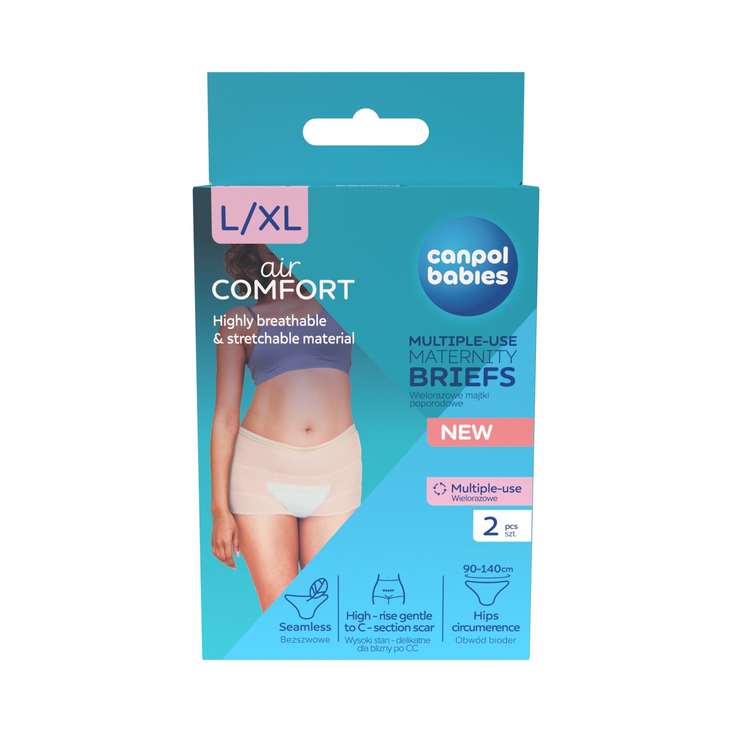 Canpol babies® Mrežaste poporodne hlačke za večkratno uporabo L/XL 2 kos
