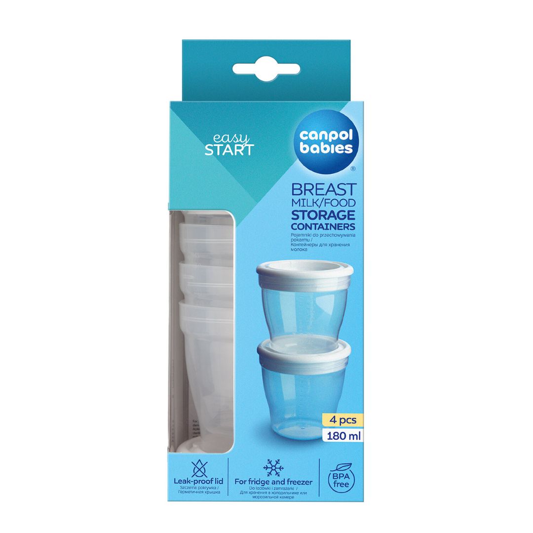 Canpol babies® Récipients de conservation pour lait maternel / aliments 4 pcs 180 ml