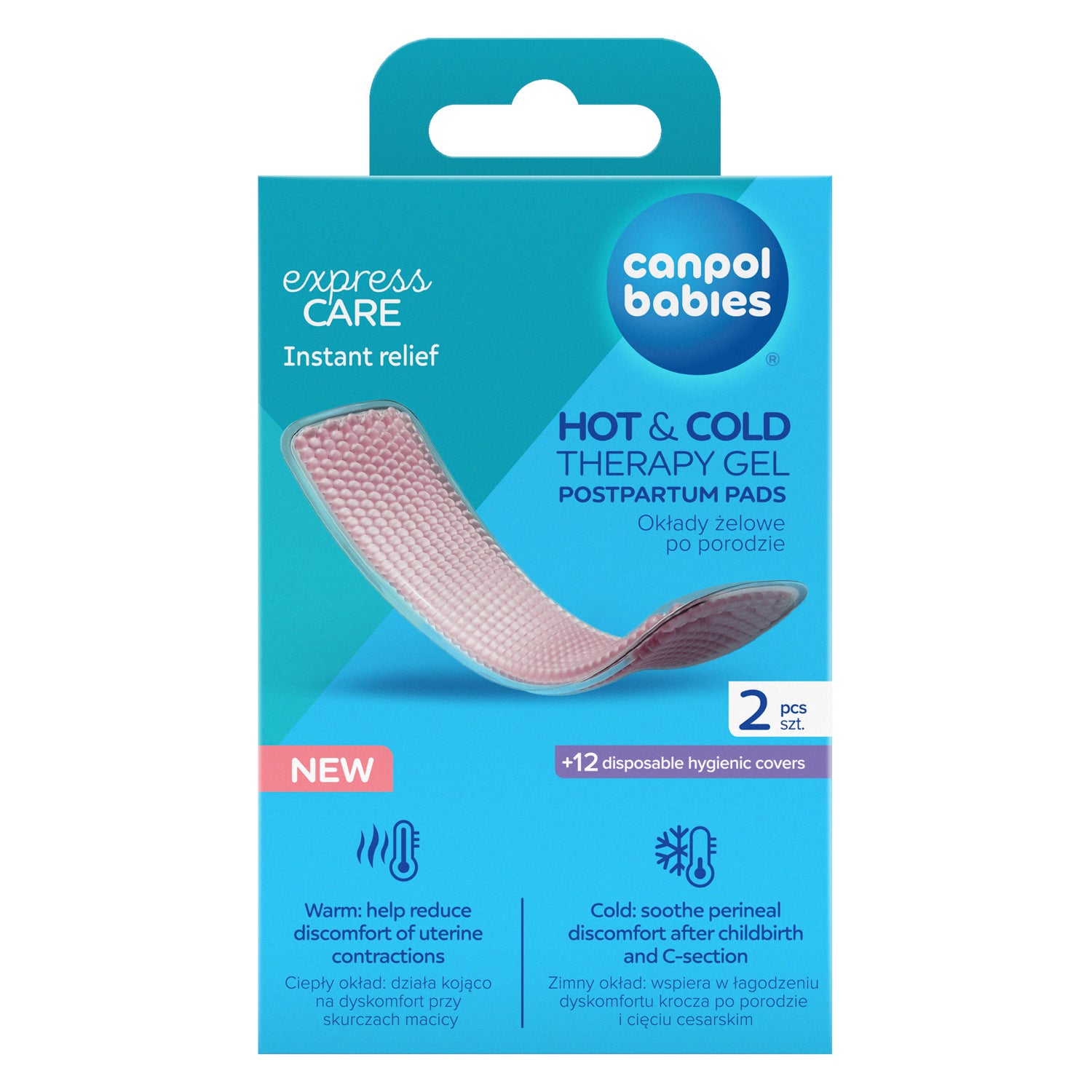 Canpol babies® Toplo-hladni terapevtski gel poporodni obkladki 2 kos