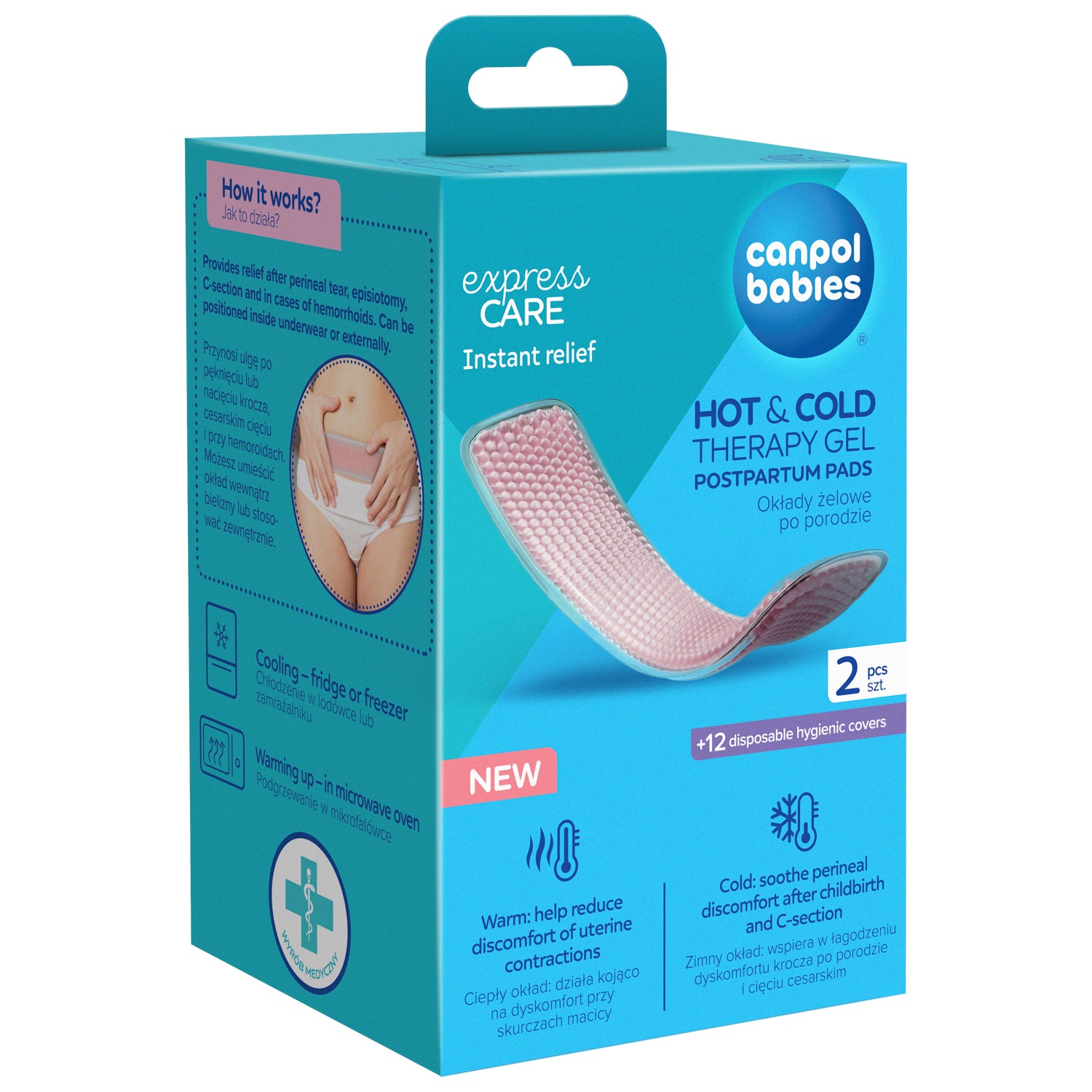 Canpol babies® Toplo-hladni terapevtski gel poporodni obkladki 2 kos