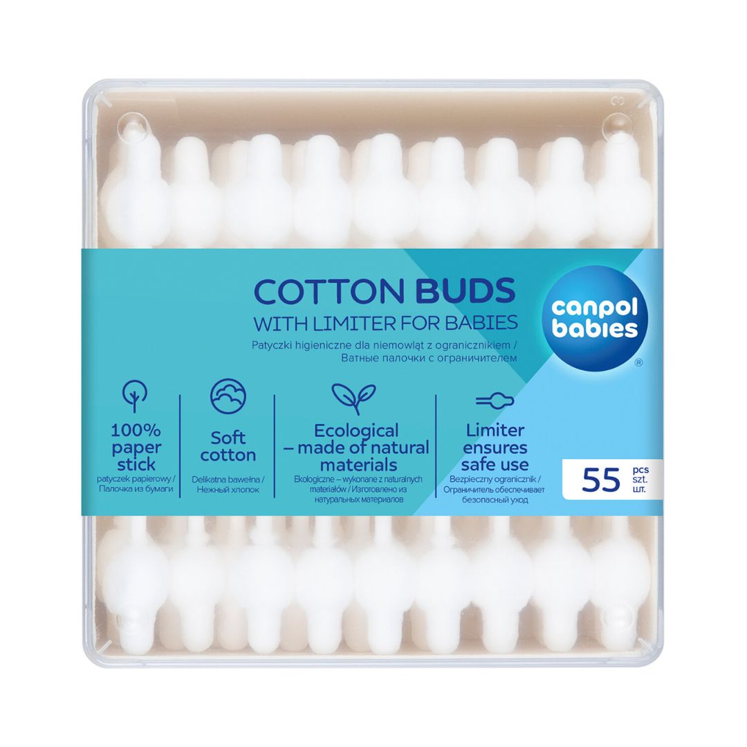 Canpol babies® Bastoncini ovattati per neonati 55 pz