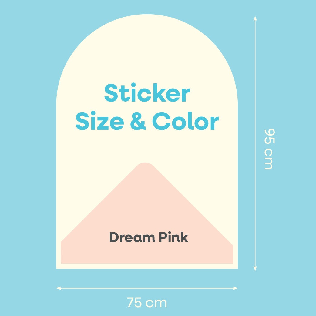 Cleverclixx® Magnetna stenska nalepka 95x75 cm Dream Pink