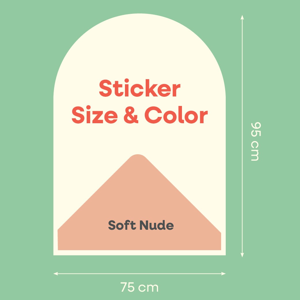 Cleverclixx® Magnetna stenska nalepka 95x75 cm Soft Nude
