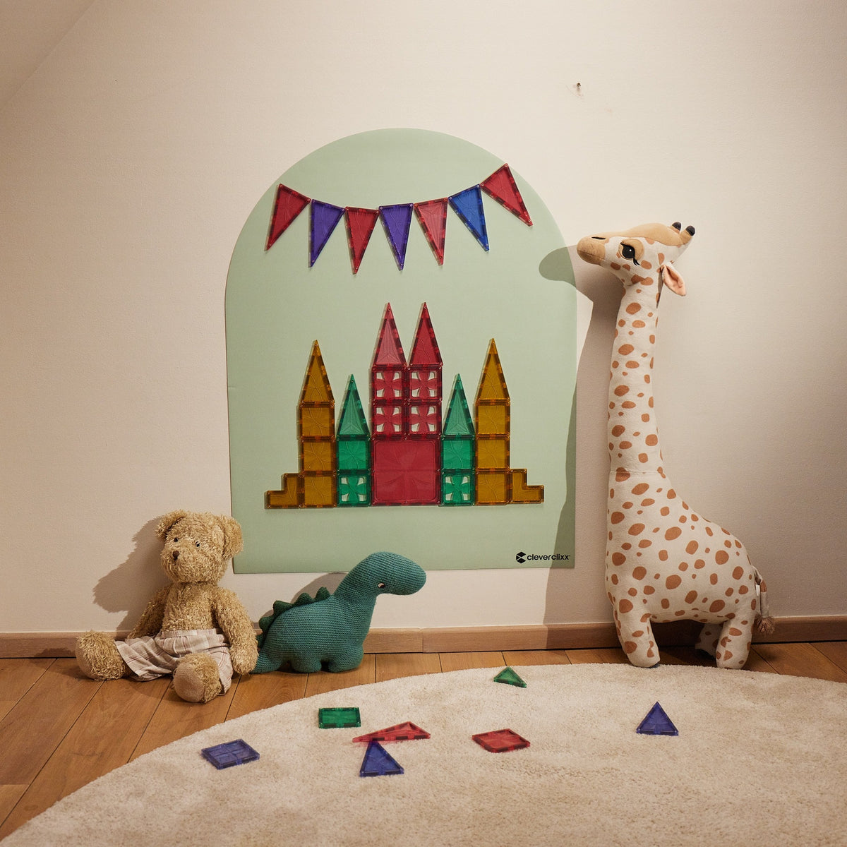 Cleverclixx® Magnetic Wall Sticker 95x75 cm Soft Olive