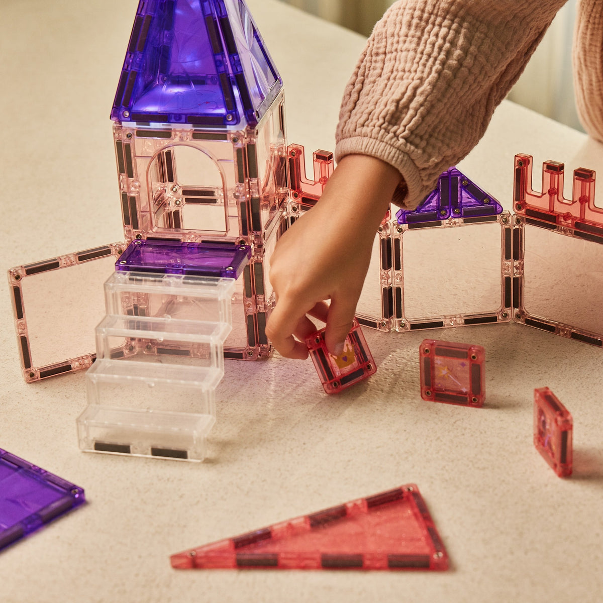 Cleverclixx® Magnetic Tiles Princess Palace Pack 38 pack
