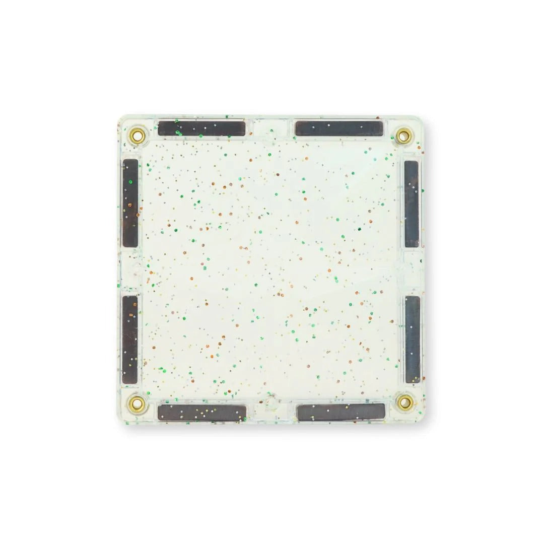 Cleverclixx® Magnetne ploščice Glitter Tiles Pack Transparent Pink 16 kos Cleverclixx