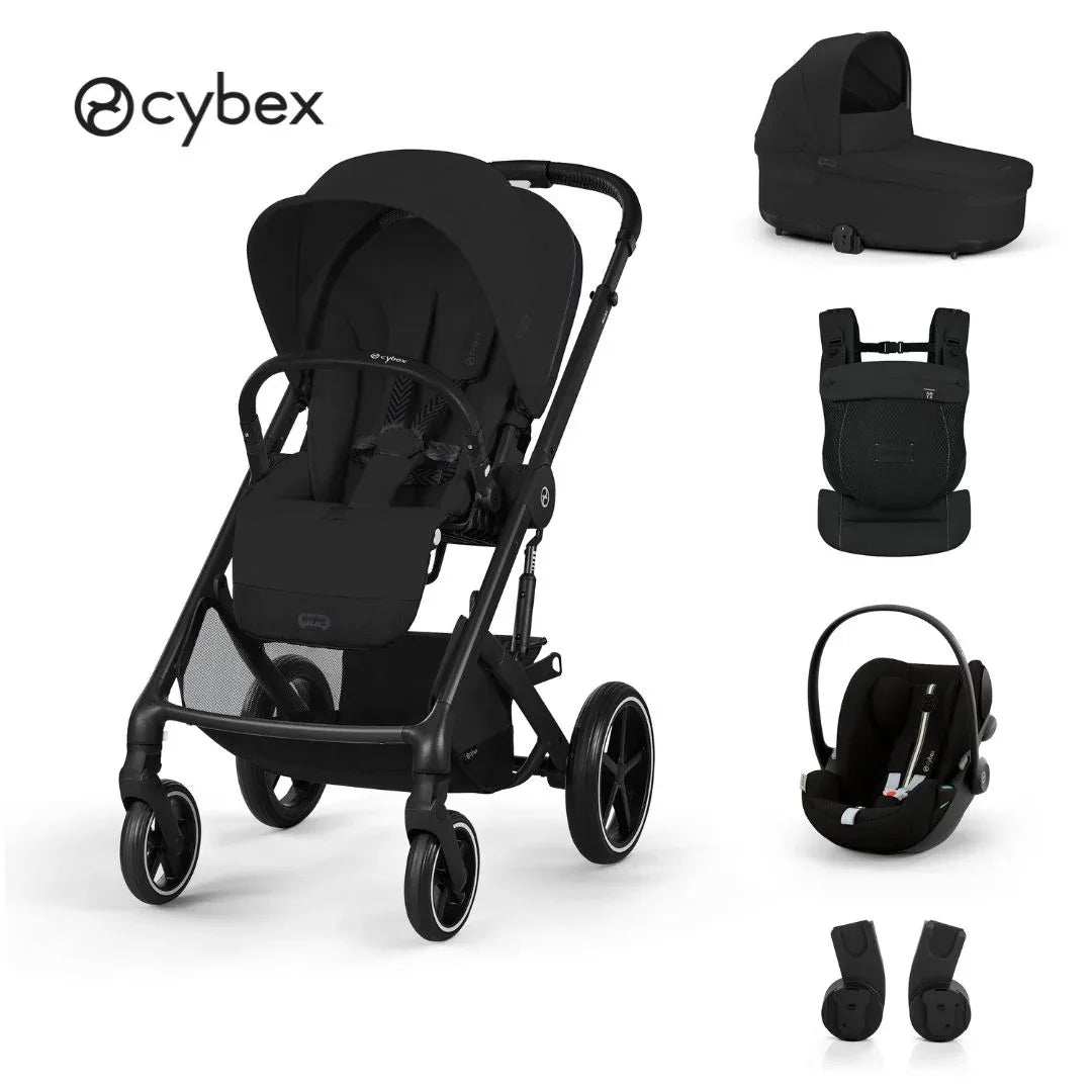 Cybex® Otroški voziček 3v1 Balios S Lux + Nosilka Amya + Avtosedež Cloud G3 Moon Black Cybex