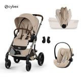 Cybex® Poussette enfant avec nacelle pliable 3en1 Balios S Lux + Siège auto Cloud G3 Almond Beige