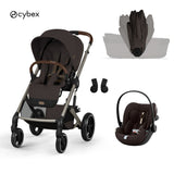 Poussette 3 en 1 avec nacelle pliable Cybex® Balios S Lux + Siège auto Cloud G3 Chocolate Brown