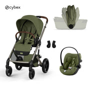 Cybex® Poussette-landau pliable 3en1 Balios S Lux + Siège auto Cloud G3 Moss Green