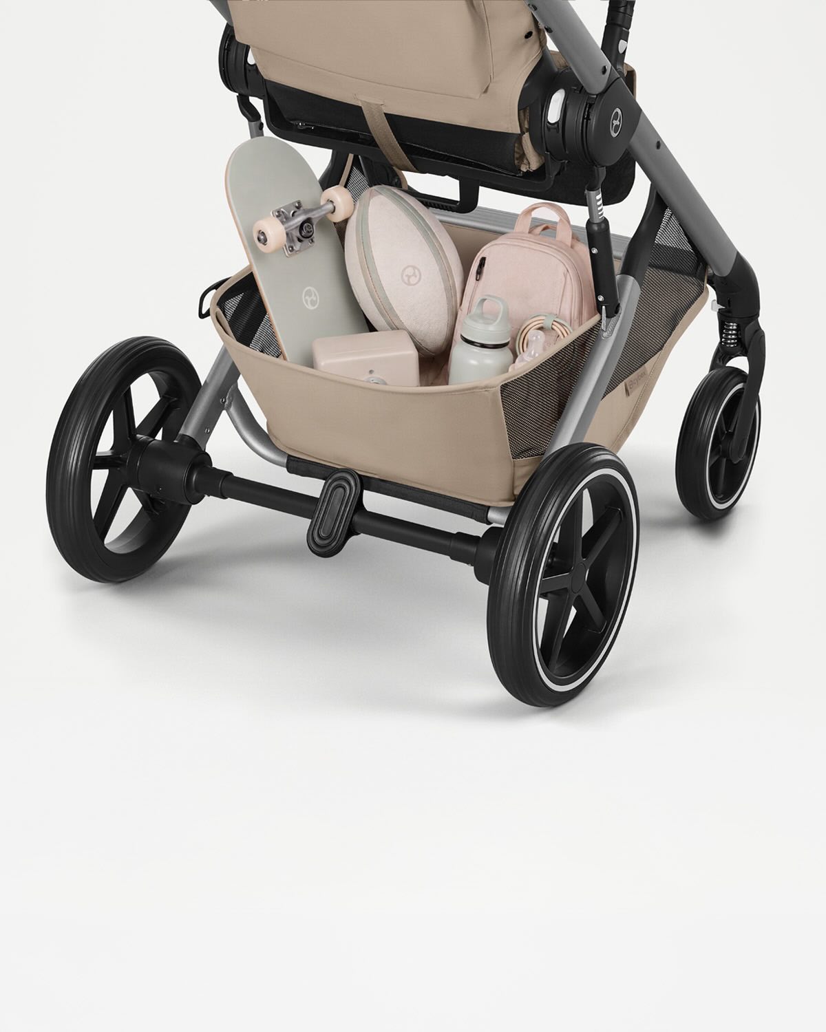 Cybex® Otroški voziček z zložljivo košaro 2v1 Balios S Lux Moon Black (Black Frame)