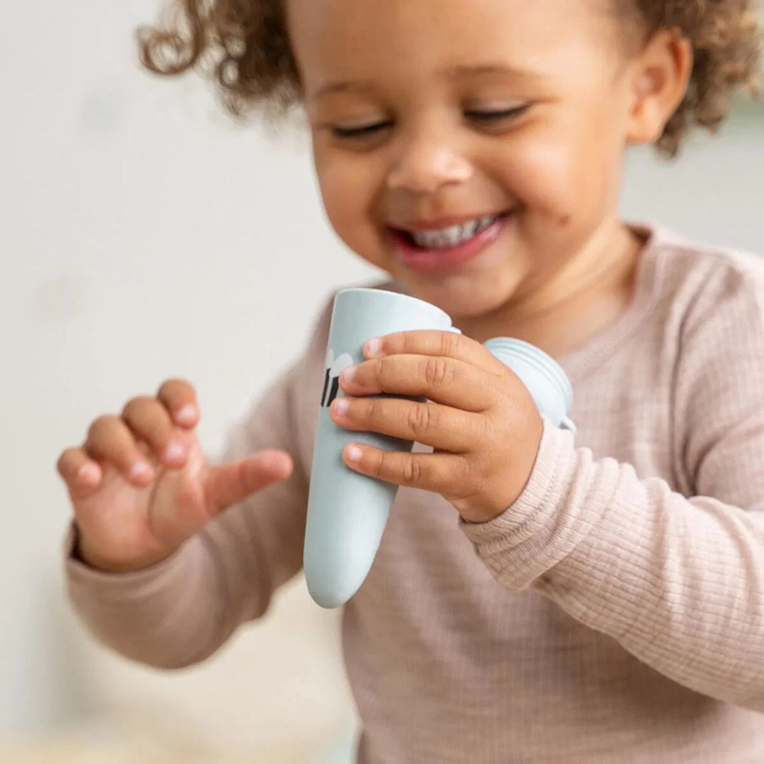 Done by Deer® Set 3 silikonskih modelčkov Tiny farm Blue Done by Deer