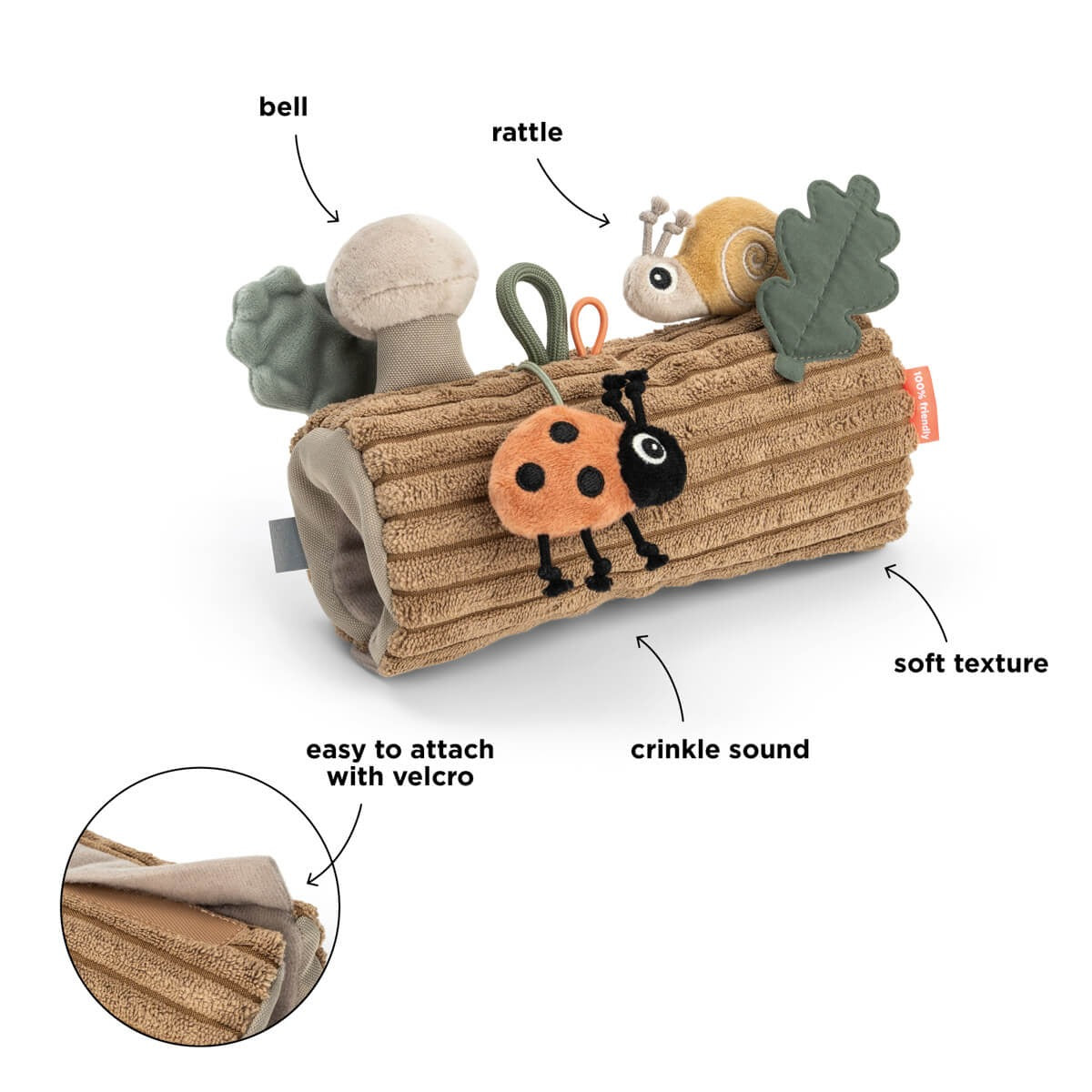 Done by Deer® Stroller activity toy Tiny trails Colour mix