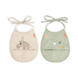 Done by Deer® Set of 2 mini bibs Celebration Sand