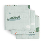 Done by Deer® Komplet 3 tetra pleničk Playground Blue 65x65
