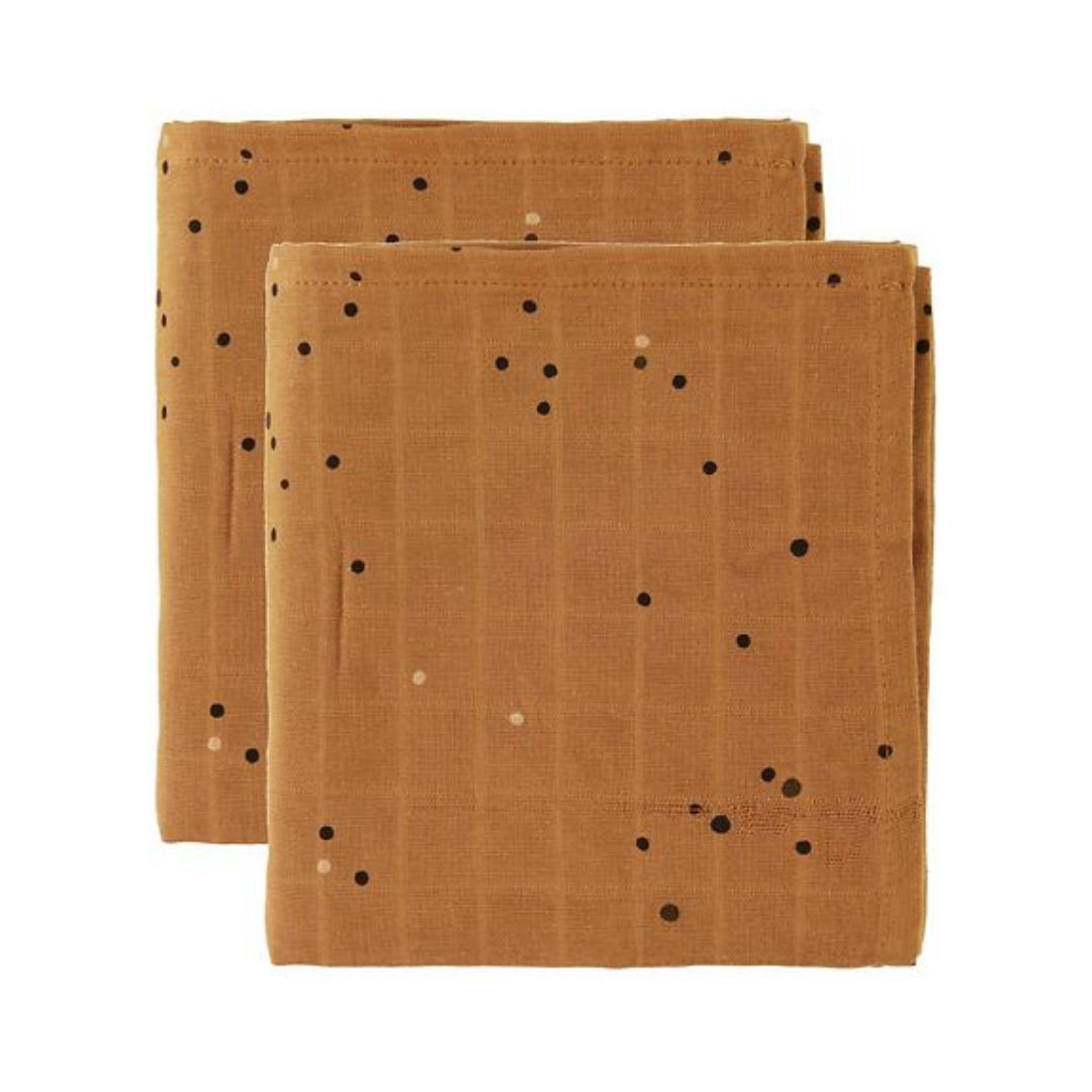 Done by Deer® Komplet povijalnih pleničk Dreamy dots Mustard 120x120