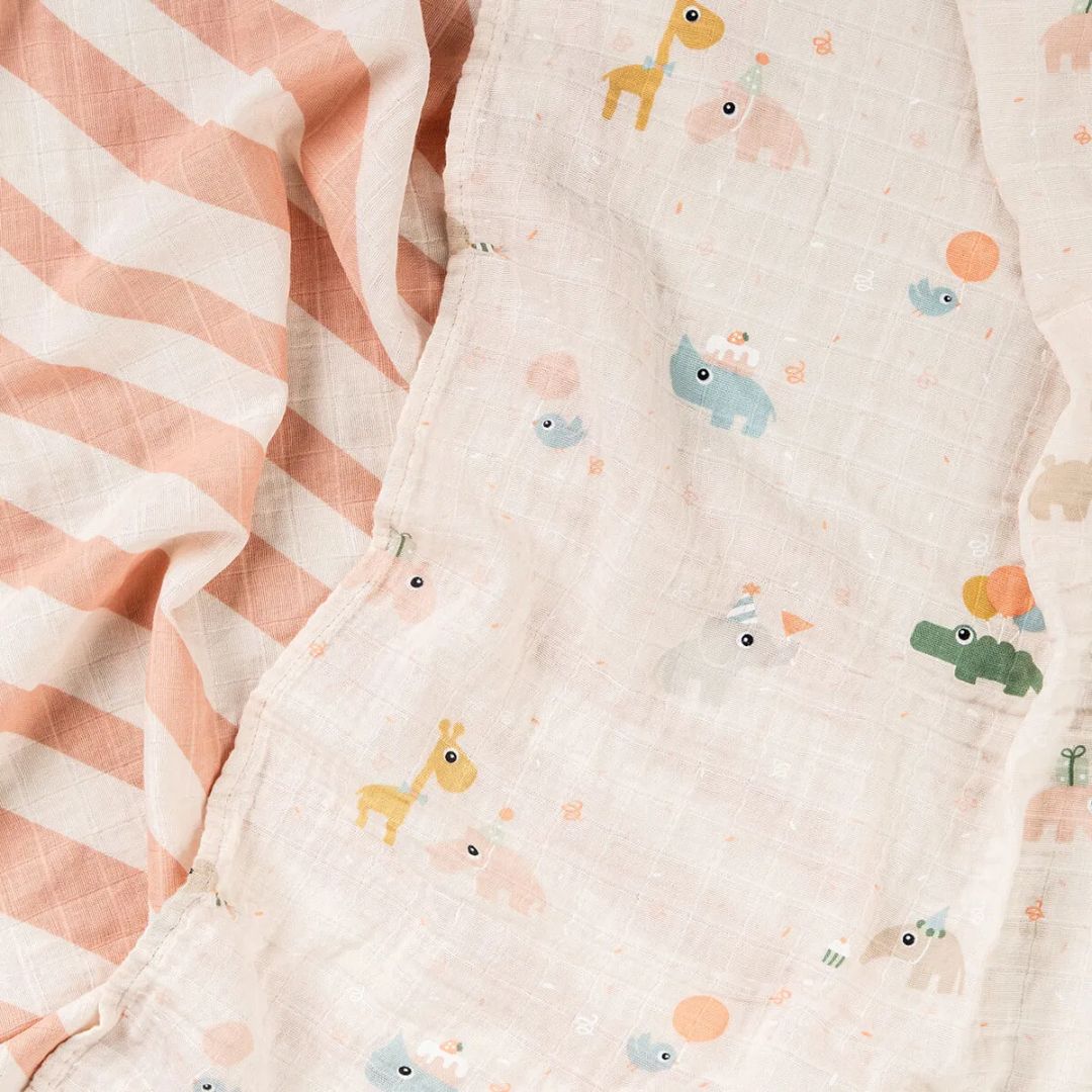 Done by Deer® Komplet tetra pleničk Celebration Powder 65x65 Done by Deer