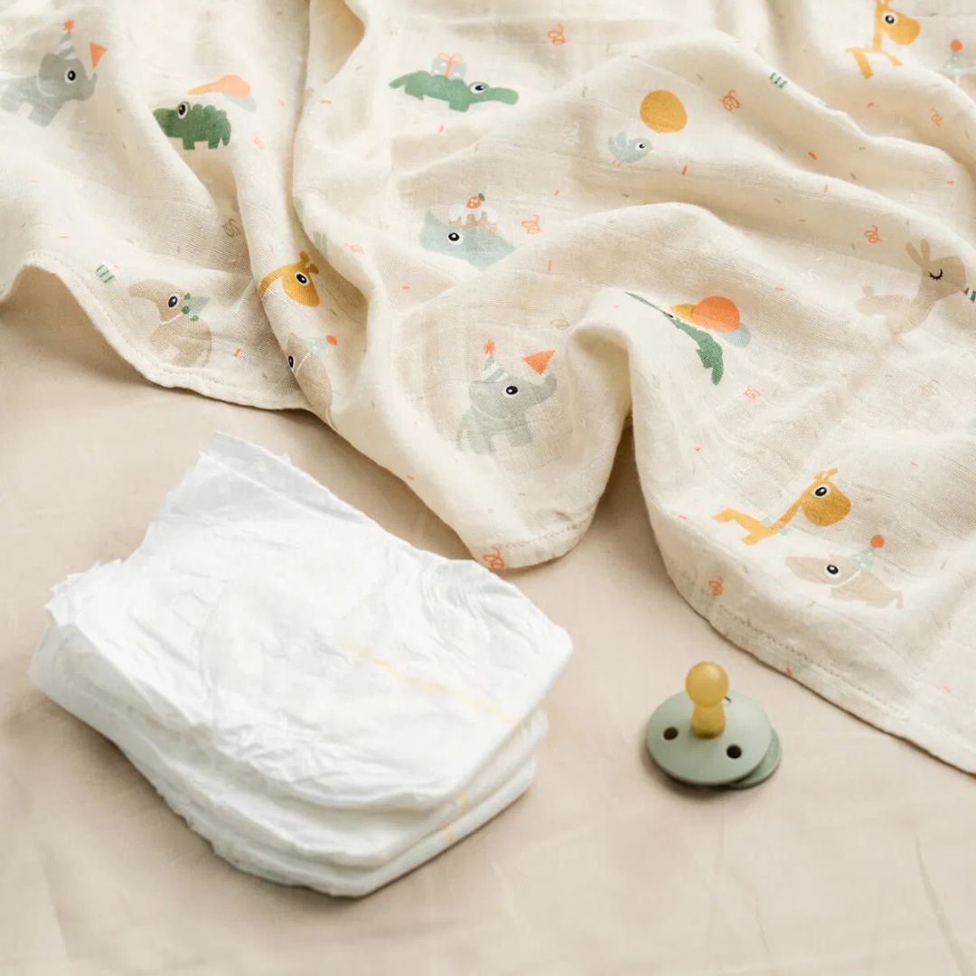 Done by Deer® Komplet tetra pleničk Celebration Sand 65x65 Done by Deer