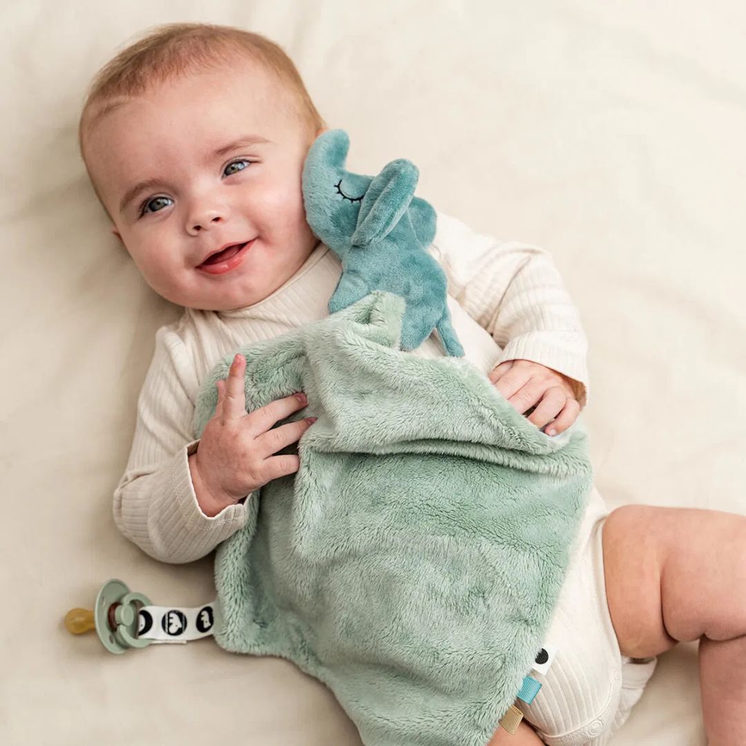 Done by Deer® Ninica s priponko za dudo prijatelj Elphee Blue Done by Deer