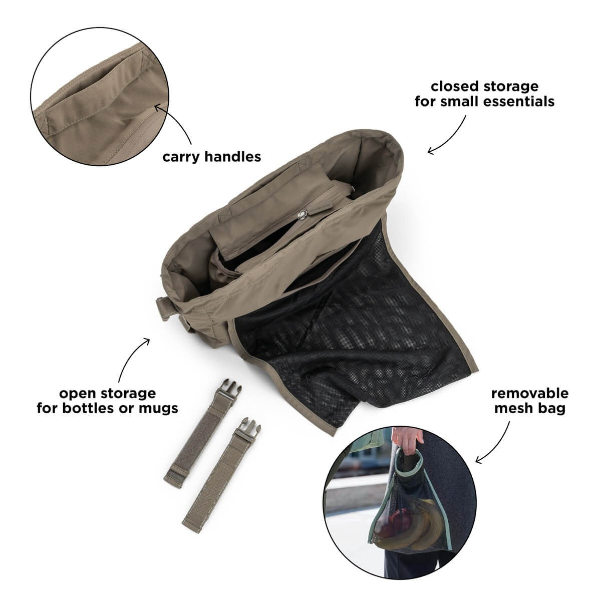 Done by Deer® Stroller organiser Taupe