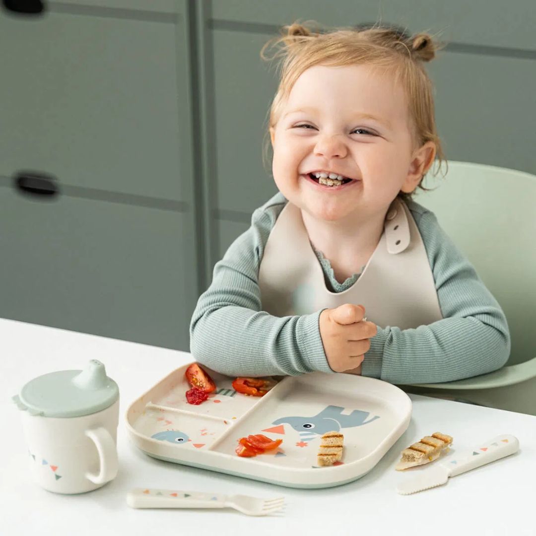 Done by Deer® Otroški deljeni krožnik Celebration Sand Done by Deer