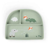 Done by Deer® Piatto divisorio per bambini Stick&Stay Playground Green