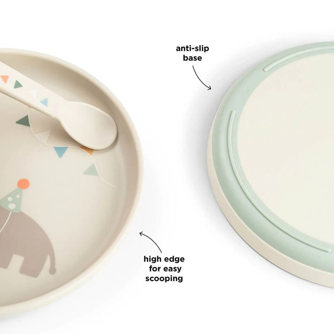 Done by Deer® Otroški krožnik Foodie Celebration Sand Done by Deer