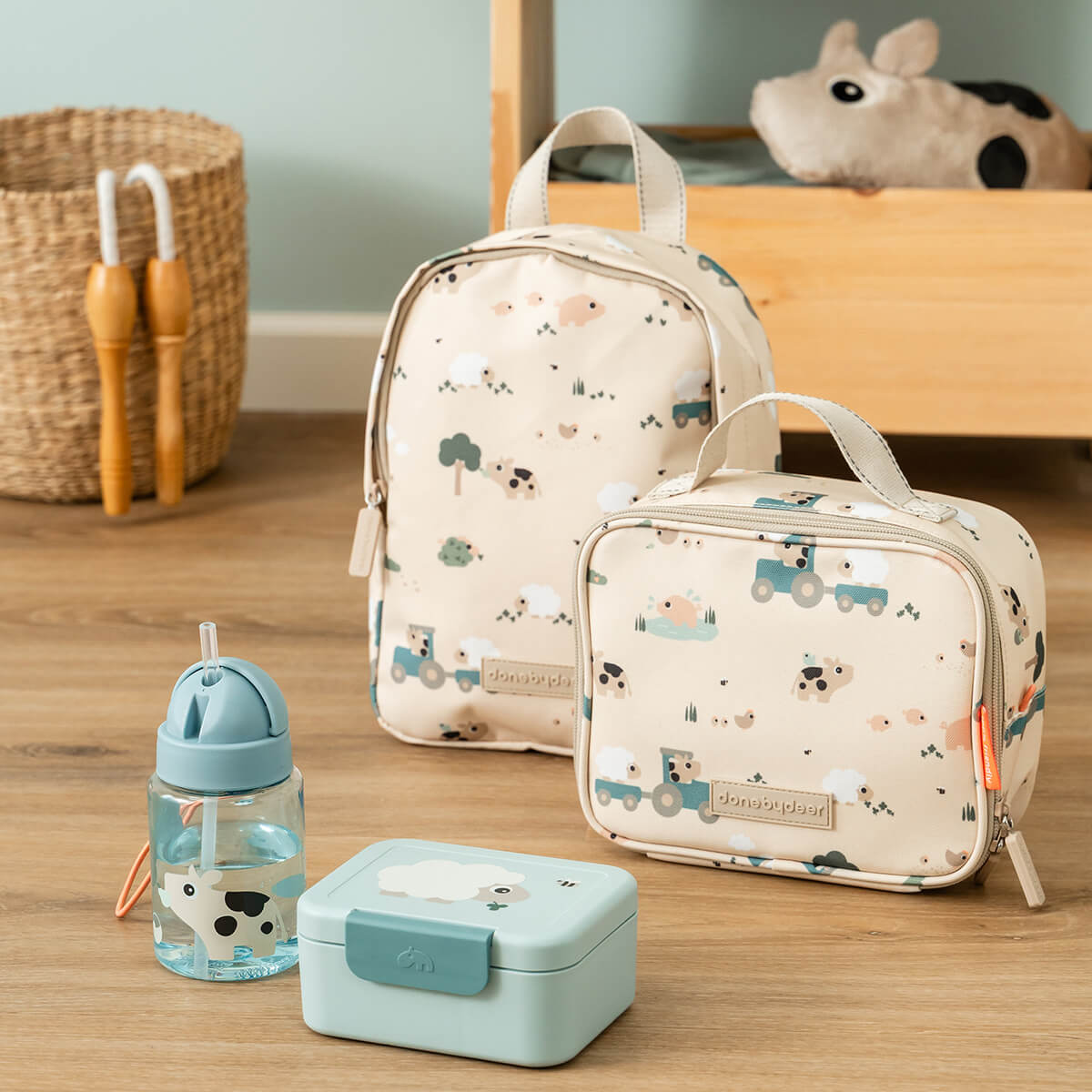 Done by Deer® Otroški nahrbtnik Tiny trails Sand 4l Done by Deer