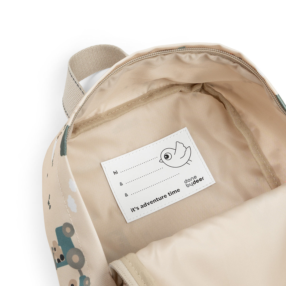 Done by Deer® Otroški nahrbtnik Tiny trails Sand 4l Done by Deer