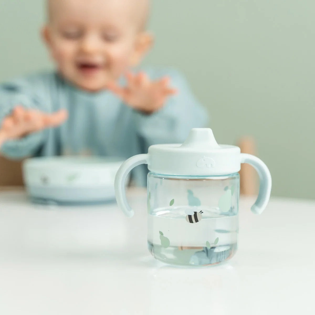 Done by Deer® Prvi jedilni set Foodie Tiny farm Blue