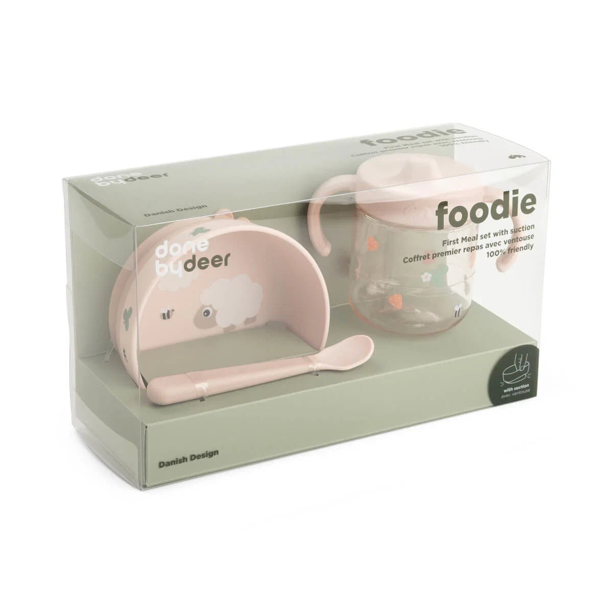 Done by Deer® Prvi jedilni set Foodie Tiny farm Powder