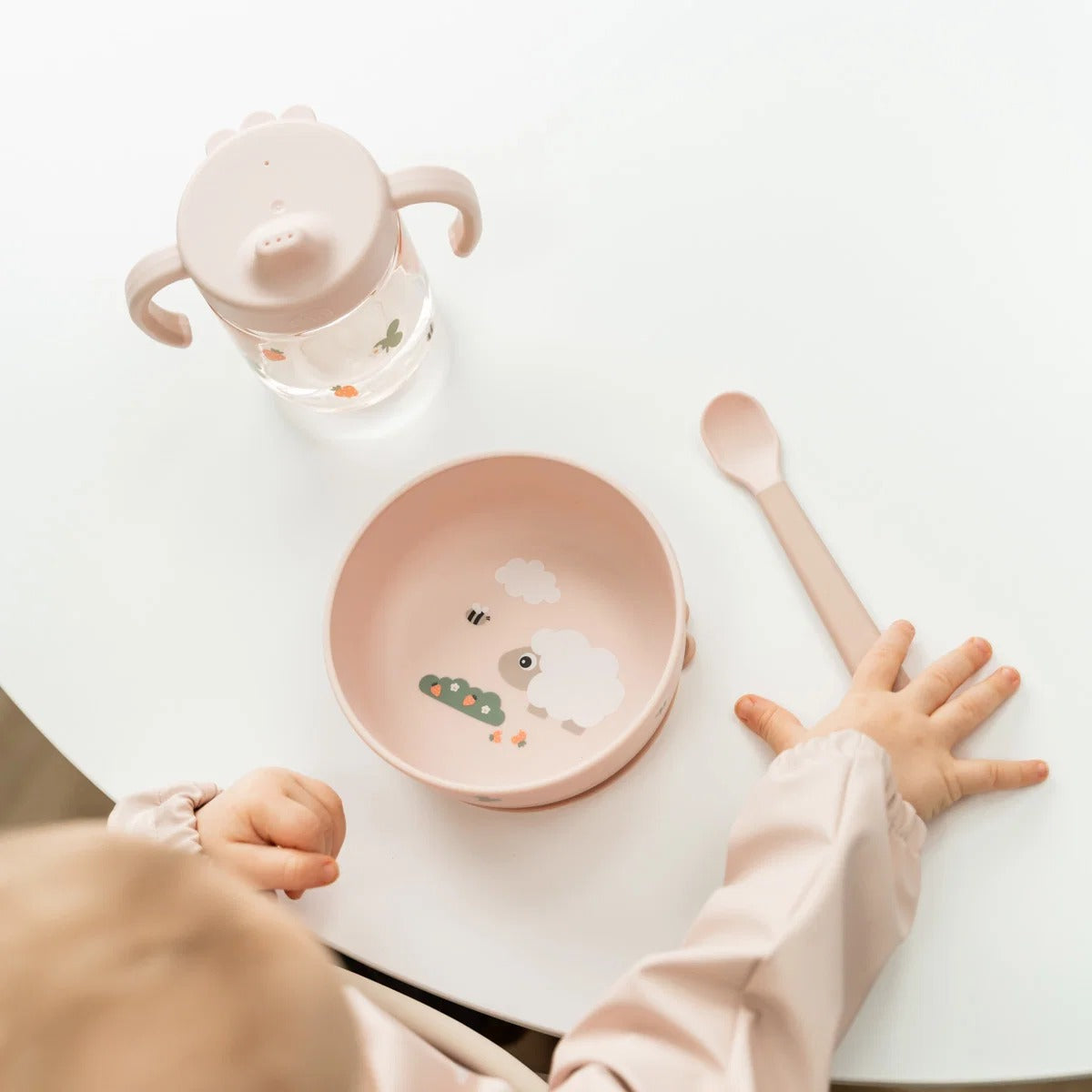 Done by Deer® Prvi jedilni set Foodie Tiny farm Powder