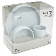 Done by Deer® Silikonski set za hranjenje Confetti Blue Done by Deer