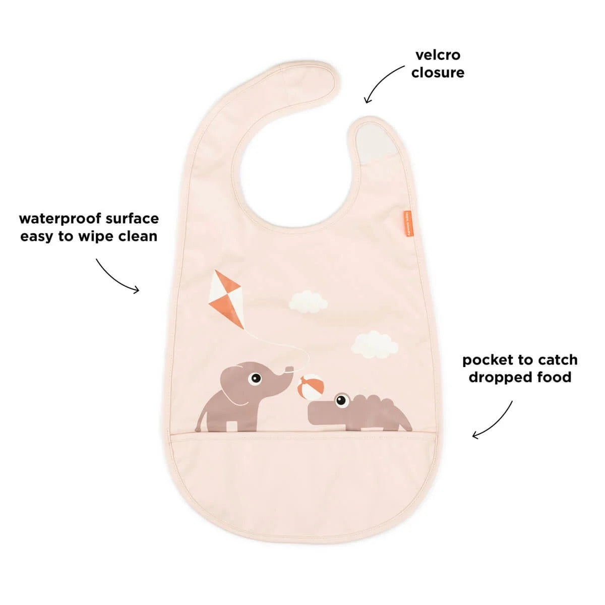 Done by Deer® Bib velcro 2-pack Playground Powder