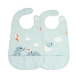 Done by Deer® Bavaglino con riccio Playground Blue 2 pezzi
