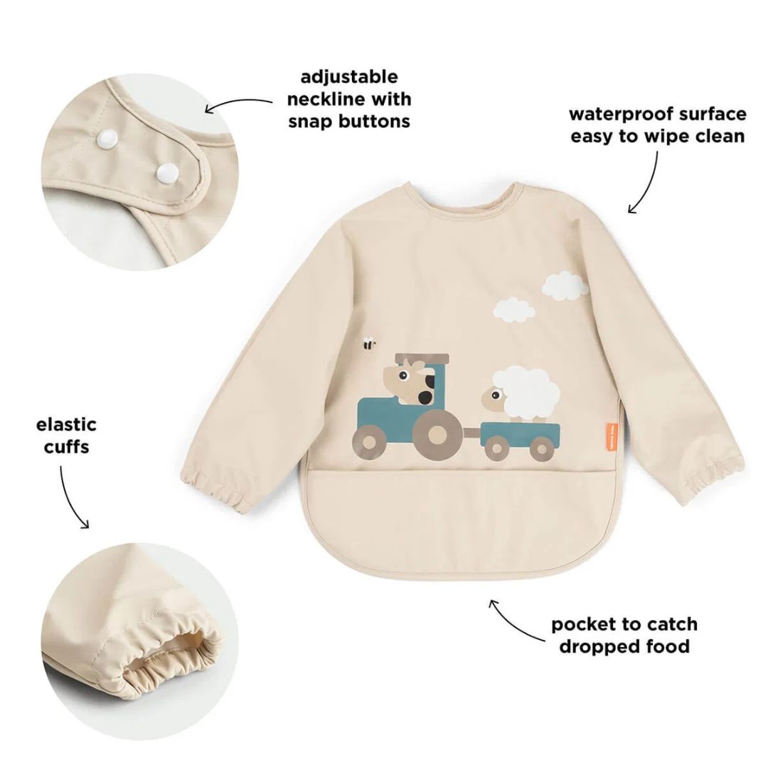 Done by Deer® Slinček z rokavi Tiny farm Sand Done by Deer