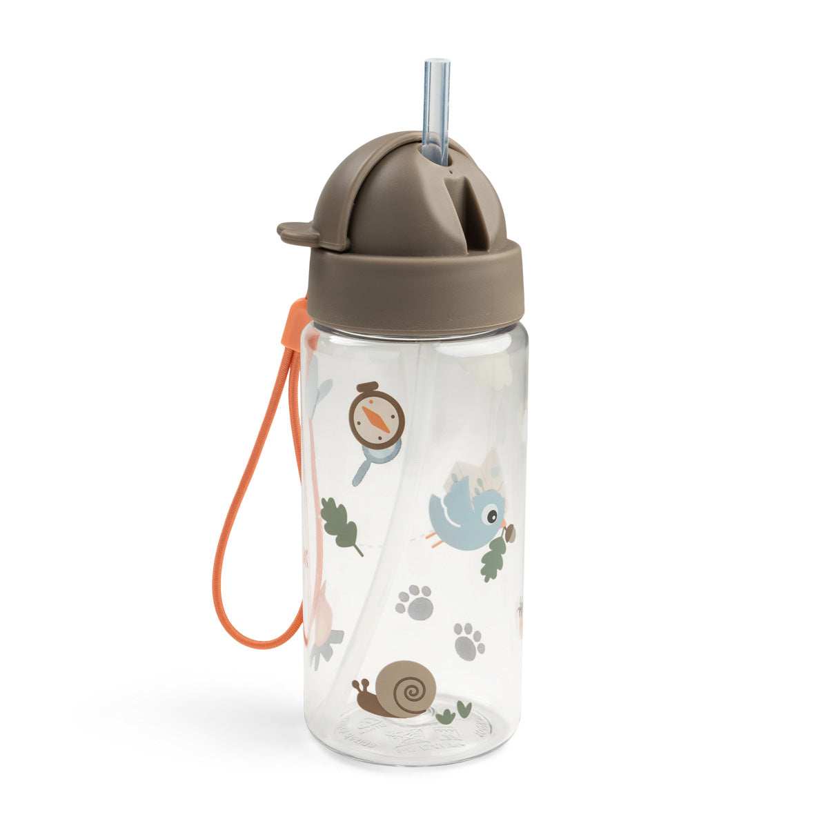 Done by Deer® Steklenička s slamico Tiny trails Sand 350 ml Done by Deer