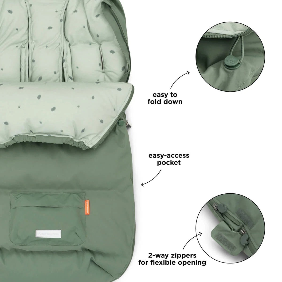 Done by Deer® Footmuff winter  Green