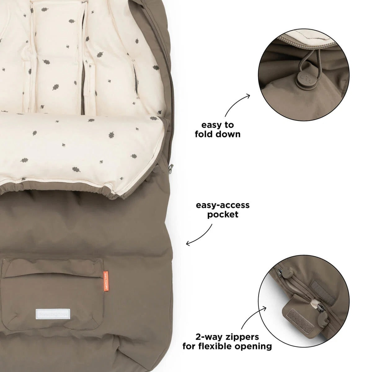 Done by Deer® Footmuff winter  Taupe