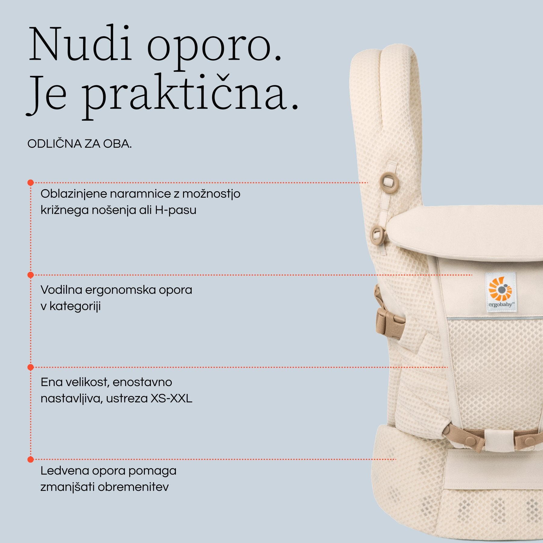Ergobaby® Baby Carrier Adapt Soft Flex Mesh Onyx Black