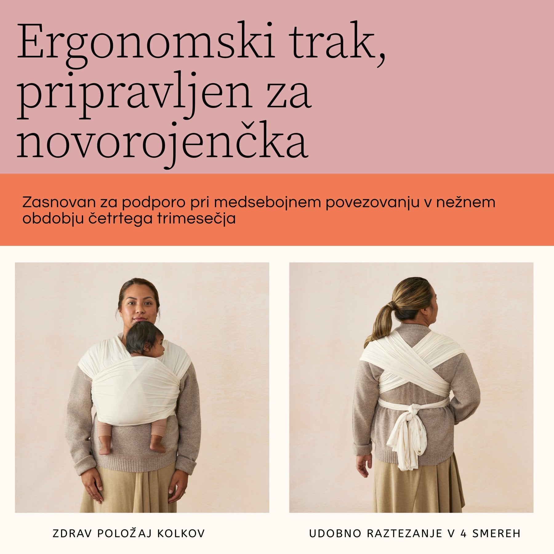 Ergobaby® Fascia porta bebè Aura Wrap Sustainable Knit Soft Black