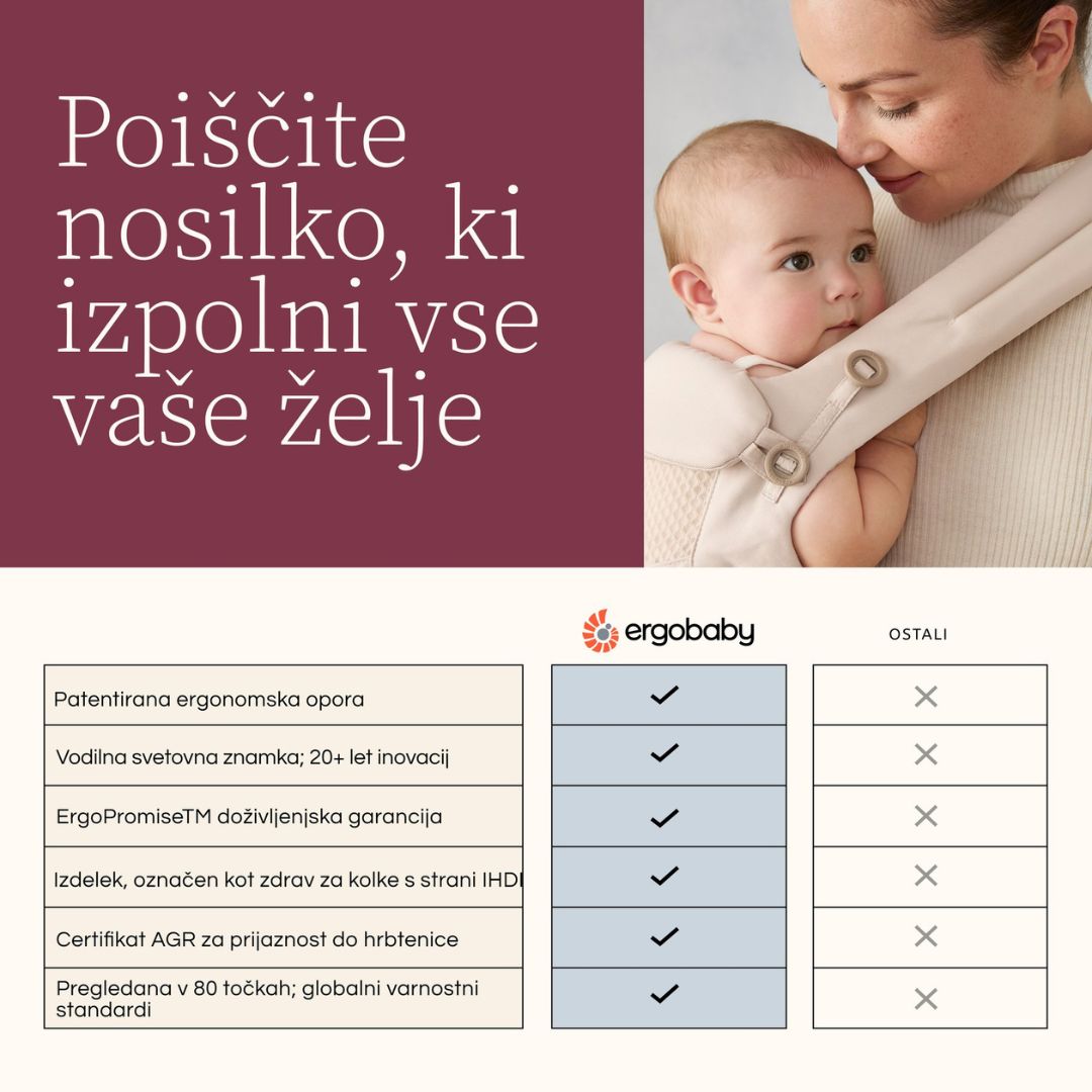 Ergobaby® Marsupio Aura Wrap Sustainable Mesh Cream