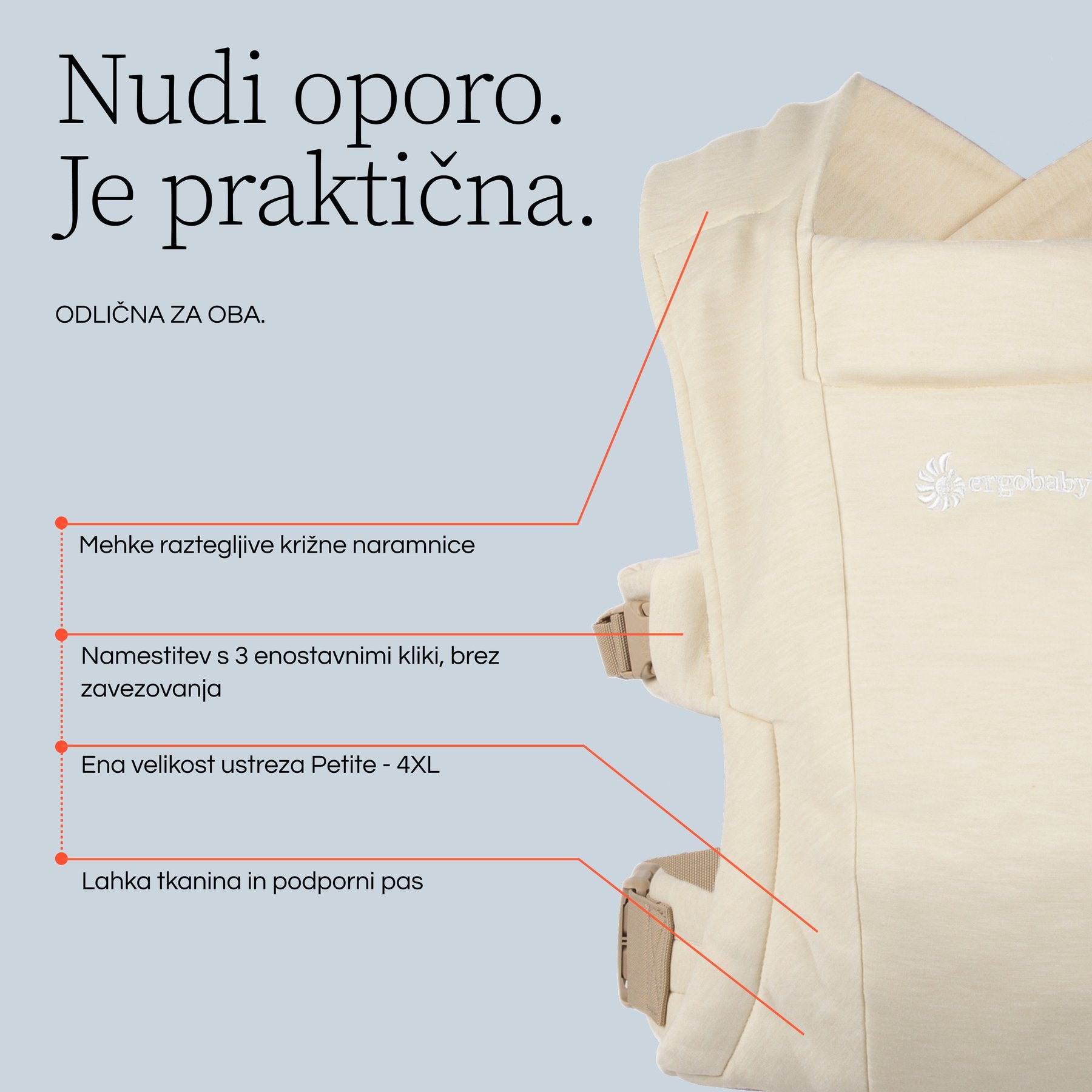 Ergobaby® Carrier Embrace Pure Black – slika 7